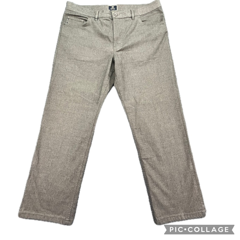 Brax Feel Good Men's Pants Size 40x29.5 Beige Casual Relaxed Fit